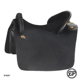 Deuber Relvas, Sattelleder schwarz, Sitz-/Polsterleder Nubuk schwarz, Beschläge Messing, Galerie Banane