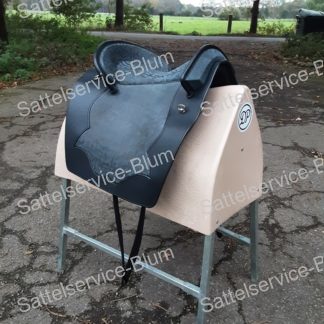 Deuber Barocksattel Barock Deluxe schwarz Aspen schwarz edelstahl Espaniola-Galerie