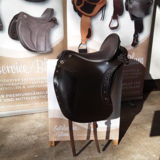 Deuber Sattel "El Campo shorty" S3 African Braun Nappa Messing