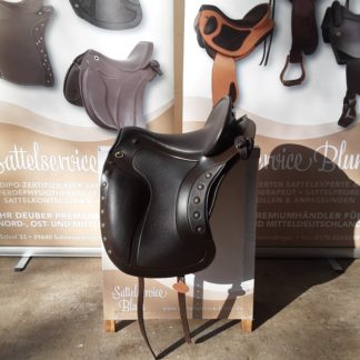 Deuber Sattel "El Campo" S2 African Braun Nappa Messing