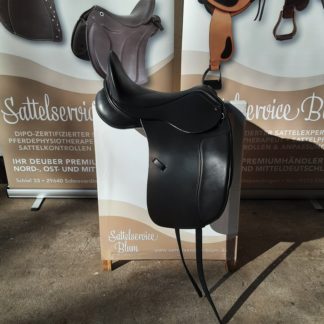 Deuber Sattel "Classic Dressage" 17,5 Zoll Schwarz Silber