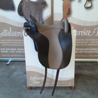 Deuber Sattel "Orleans SKL" African Sonderfarbe Dolomiti Nappa Silber